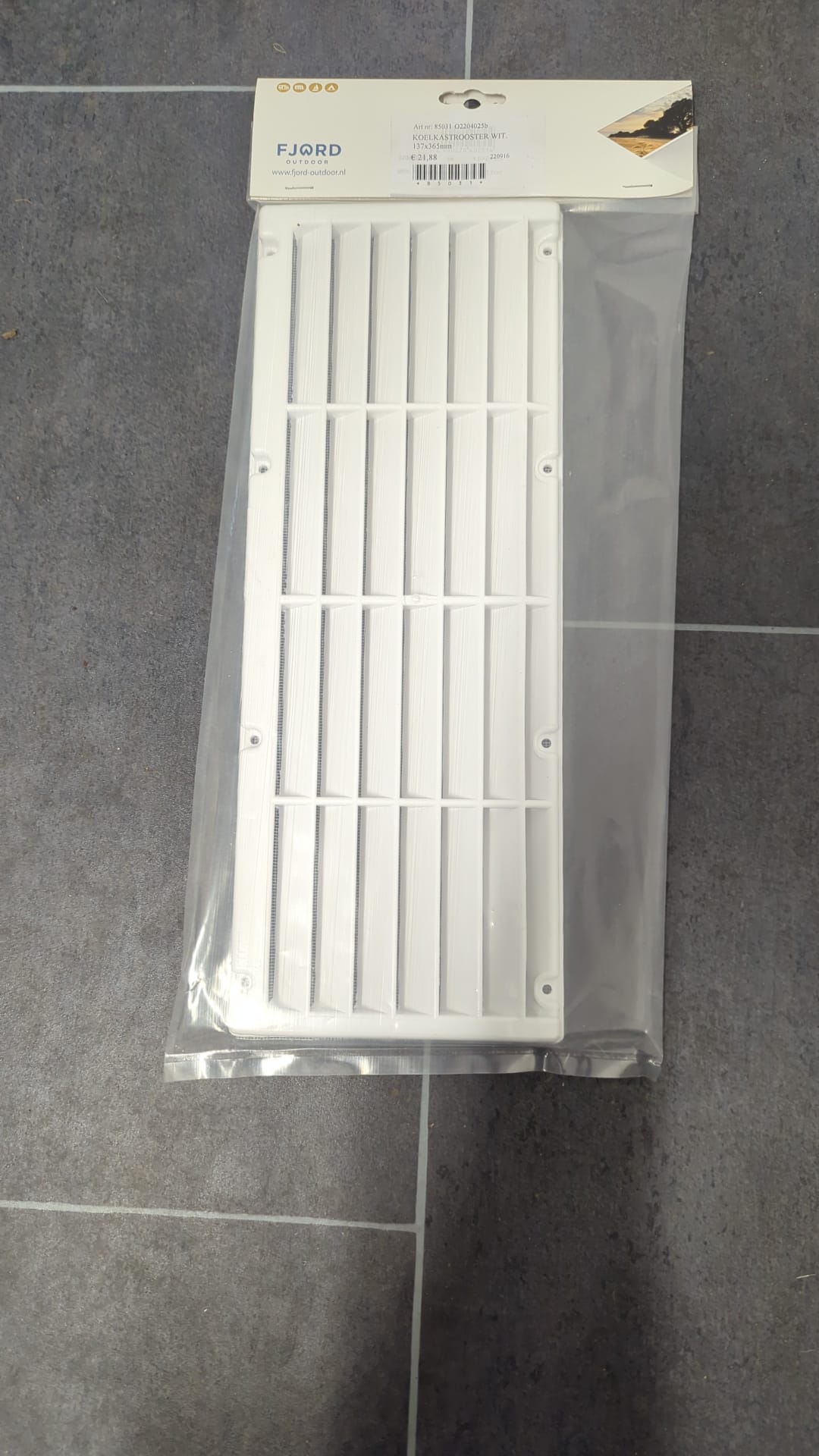 Koelkastrooster Wit 137x365mm