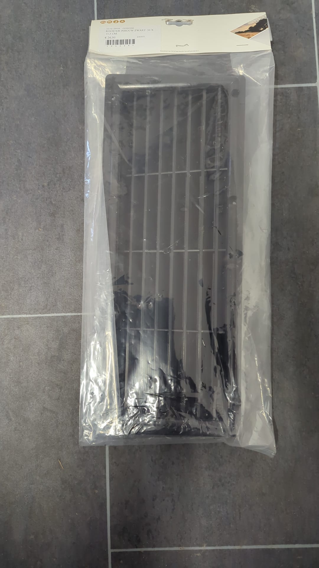 MPK inbouw ventilatierooster zwart 340x115